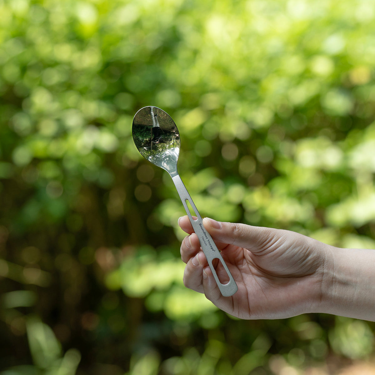 Boundless Voyage Titanium Spoon – 14.2g Ultralight TA1 Titanium Camping Spoon for Backpacking, Hiking, Travel & Everyday Use