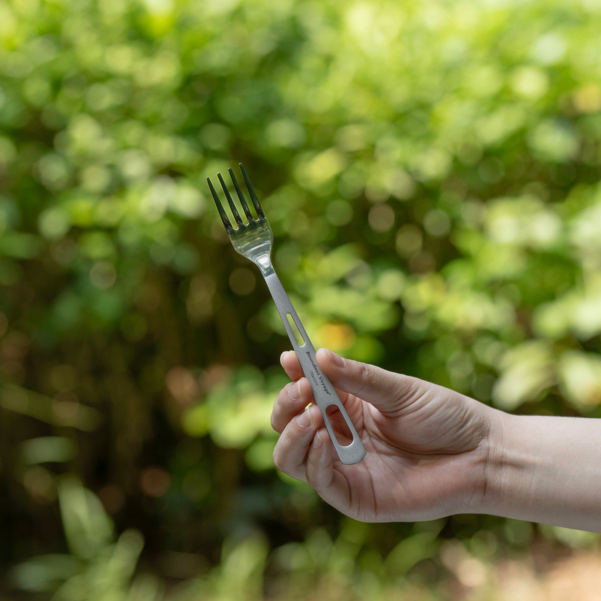 Boundless Voyage Titanium Fork – 11.6g Ultralight TA1 Titanium Camping Fork for Backpacking, Hiking, Travel & Everyday Use