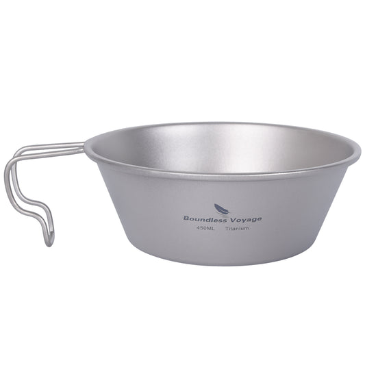 Boundless Voyage 300ml Titanium Sierra Cup Bowl – Lightweight Camping Mug with Handle