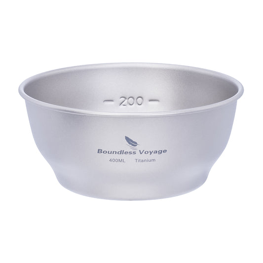 Boundless Voyage Camping Titanium Single-Walled Bowls Lightweight Dish Plate Outdoor Tableware 400ml