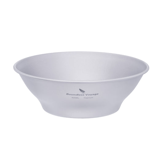 Boundless Voyage Camping Titanium Single-Walled Bowls Lightweight Dish Plate Outdoor Tableware  600ml