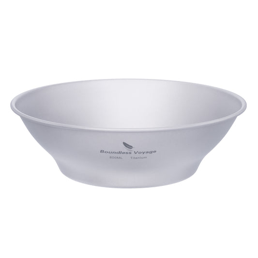 Boundless Voyage Camping Titanium Single-Walled Bowls Lightweight Dish Plate Outdoor Tableware 800ml