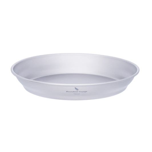 Boundless Voyage Ultralight Titanium Dish with Carry Bag Outdoor Camping Pan Plate Tableware Cookware