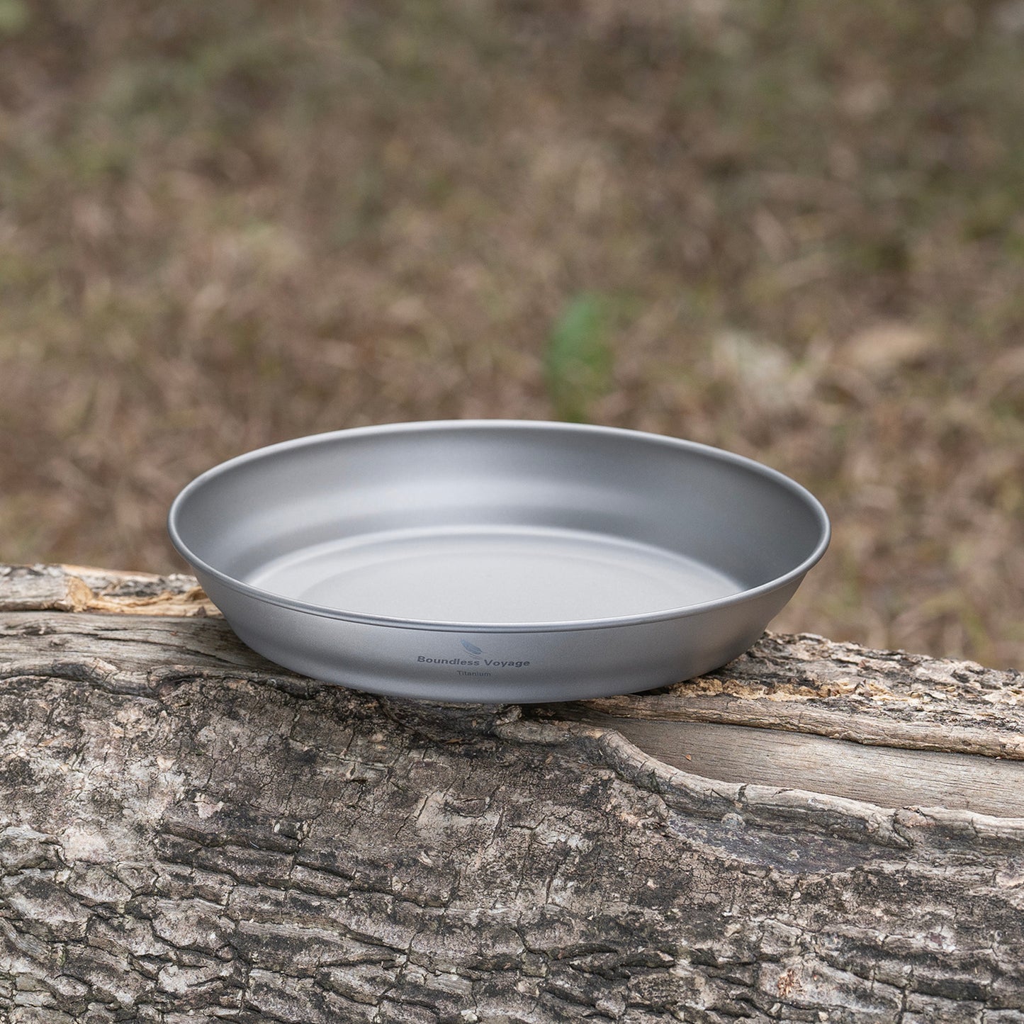 Boundless Voyage Ultralight Titanium Dish with Carry Bag Outdoor Camping Pan Plate Tableware Cookware