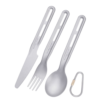 Boundless Voyage Titanium Knife Spoon Fork Chopsticks Set Outdoor Camping Ultralight Cutlery for Soup Meal Portable Tableware