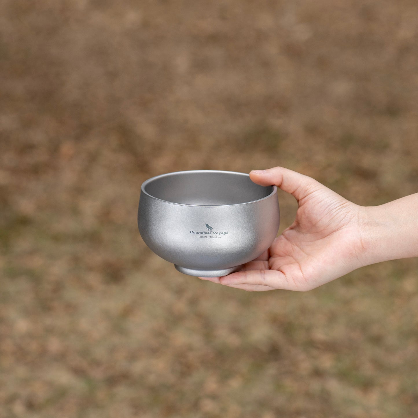 Boundless Voyage Double-Wall Titanium Bowl 380ml – Ultralight Insulated Camping Bowl | No-Burn Grip, Pure Titanium, Built for Backpacking & Outdoor Cooking
