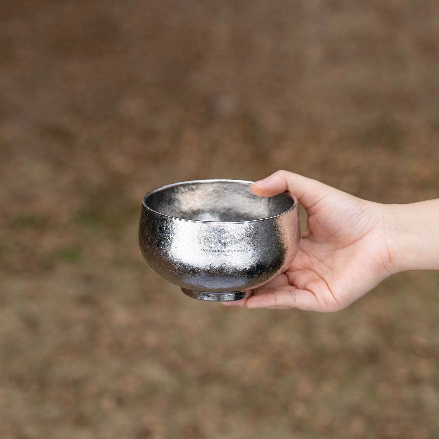 Boundless Voyage Double-Wall Titanium Bowl 380ml – Ultralight Insulated Camping Bowl | No-Burn Grip, Pure Titanium, Built for Backpacking & Outdoor Cooking