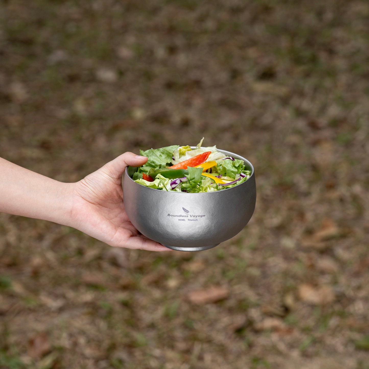 Boundless Voyage 950ml Double-Wall Titanium Bowl – Ultralight Insulated Camping Bowl | Large Capacity, No-Burn Grip, Pure Titanium for Backpacking & Outdoor Meals