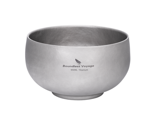 Boundless Voyage 950ml Double-Wall Titanium Bowl – Ultralight Insulated Camping Bowl | Large Capacity, No-Burn Grip, Pure Titanium for Backpacking & Outdoor Meals