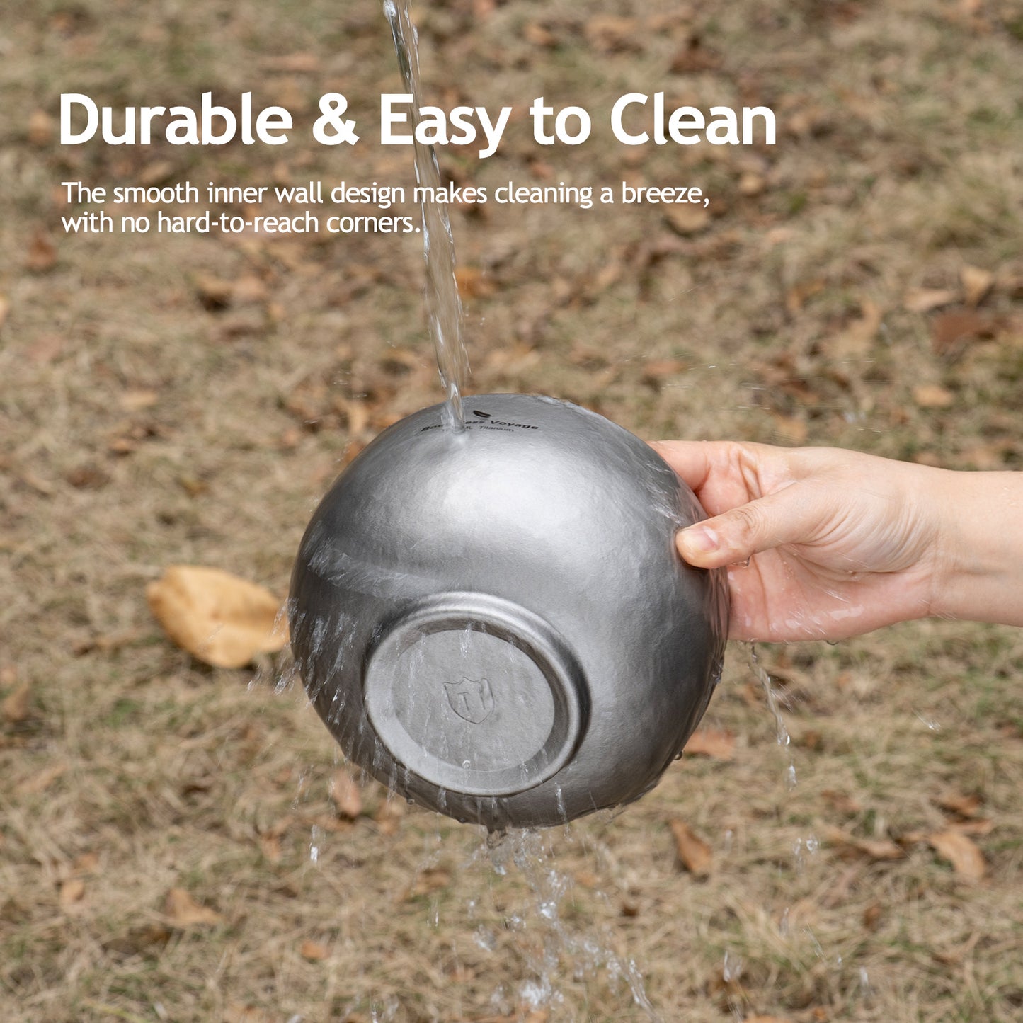 Boundless Voyage Double-Wall Titanium Bowl 380ml – Ultralight Insulated Camping Bowl | No-Burn Grip, Pure Titanium, Built for Backpacking & Outdoor Cooking