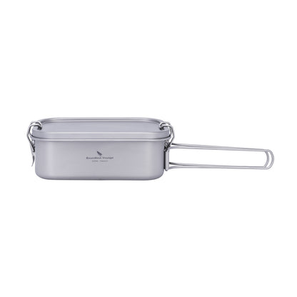 Boundless Voyage Titanium Bento with Lid & Handle Outdoor Camping Tableware Cookware Leak Proof Lunch Box Container