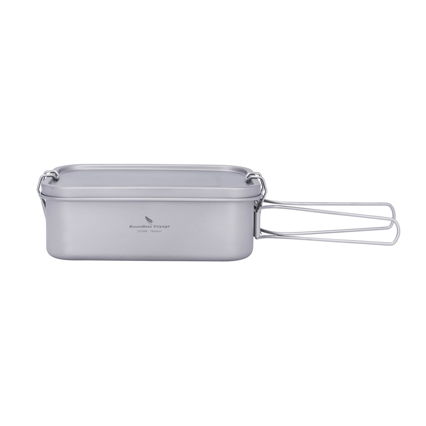 Boundless Voyage Titanium Bento with Lid & Handle Outdoor Camping Tableware Cookware Leak Proof Lunch Box Container