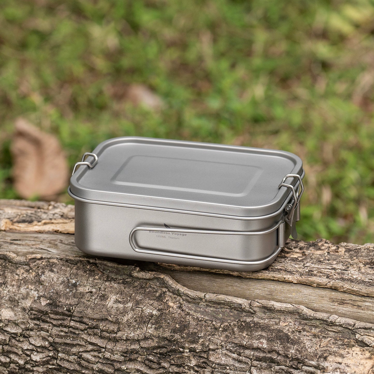 Boundless Voyage Titanium Bento with Lid & Handle Outdoor Camping Tableware Cookware Leak Proof Lunch Box Container