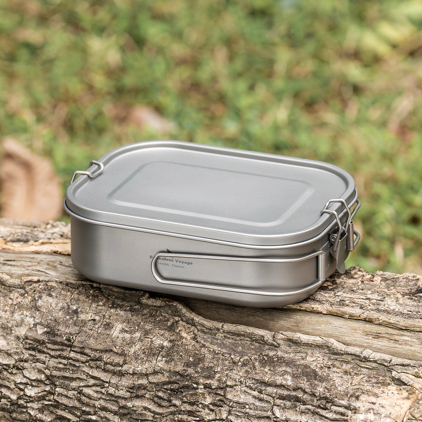 Boundless Voyage Titanium Bento with Lid & Handle Outdoor Camping Tableware Cookware Leak Proof Lunch Box Container