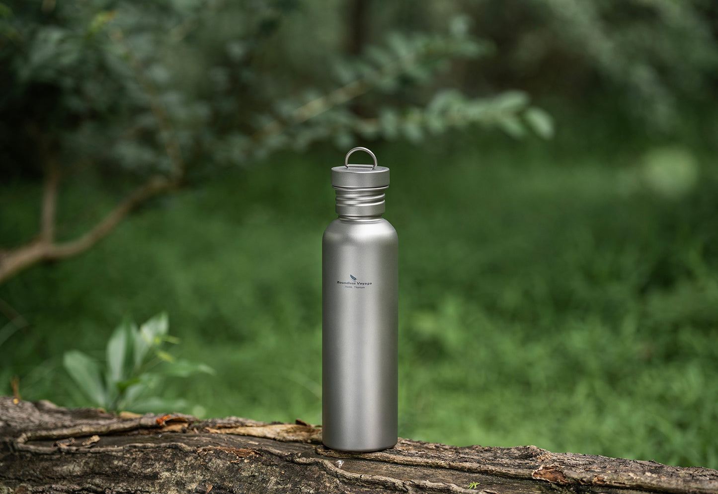 Boundless Voyage 750ml Titanium Water Bottle | 25oz Ultralight Metal Canteen | Leakproof, Non-Toxic & BPA-Free Sports Flask for Hiking, Cycling, Gym & Everyday Carry