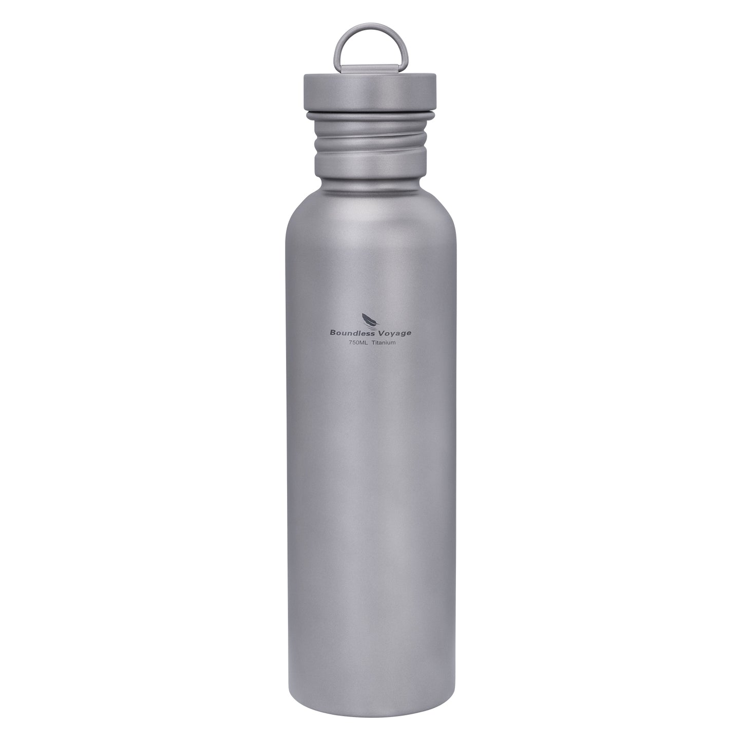 Boundless Voyage 750ml Titanium Water Bottle | 25oz Ultralight Metal Canteen | Leakproof, Non-Toxic & BPA-Free Sports Flask for Hiking, Cycling, Gym & Everyday Carry