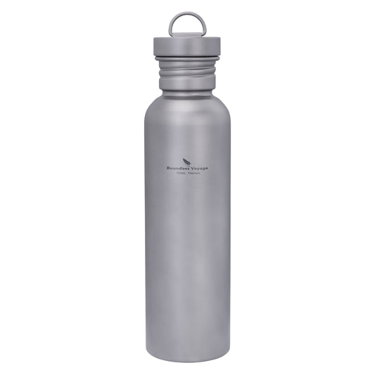 Boundless Voyage 750ml Titanium Water Bottle | 25oz Ultralight Metal Canteen | Leakproof, Non-Toxic & BPA-Free Sports Flask for Hiking, Cycling, Gym & Everyday Carry
