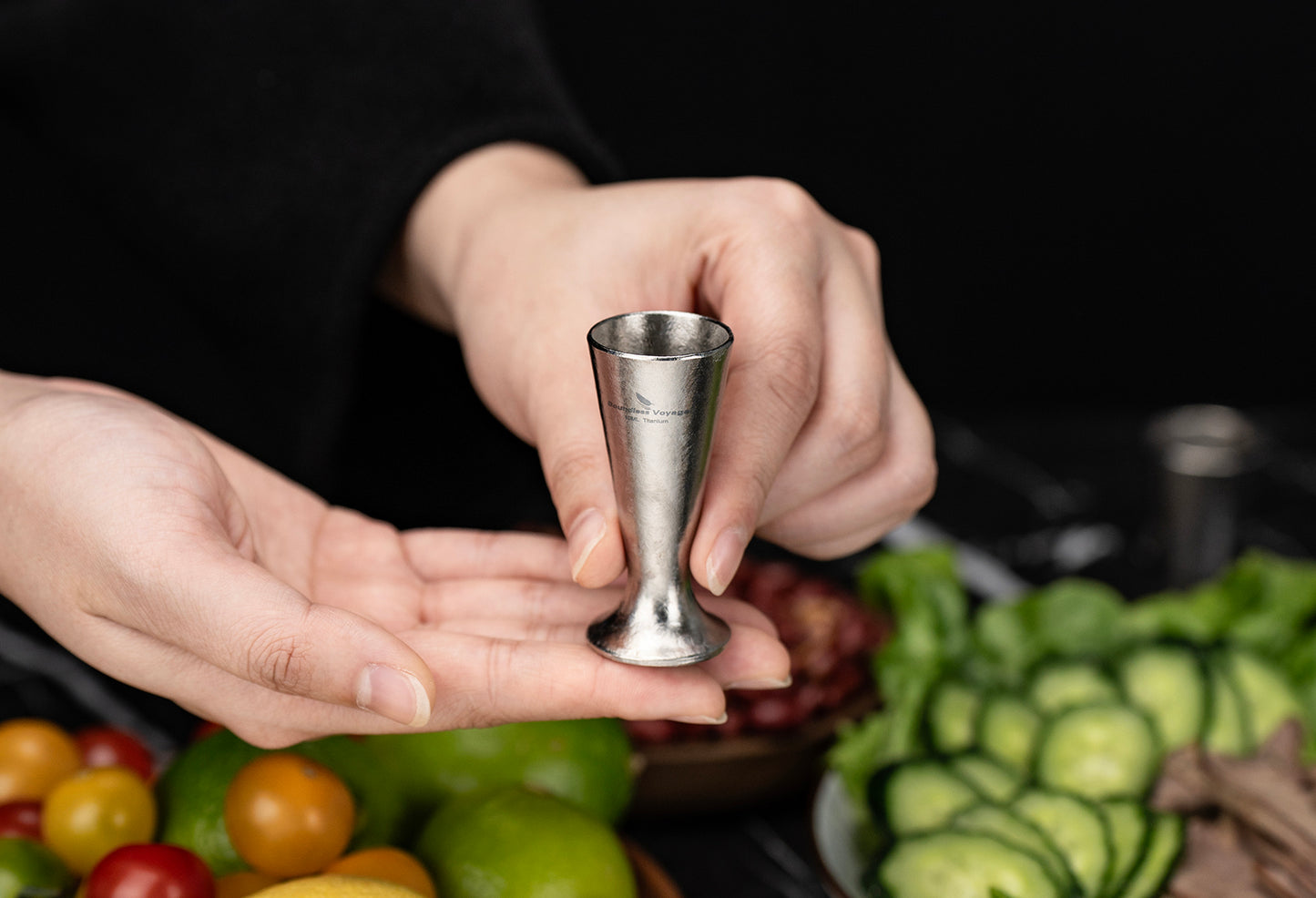 Boundless Voyage Titanium Mini Shot Glass  10ml Ultralight Whiskey  Tequila Cup for Camping Travel  Outdoor Use