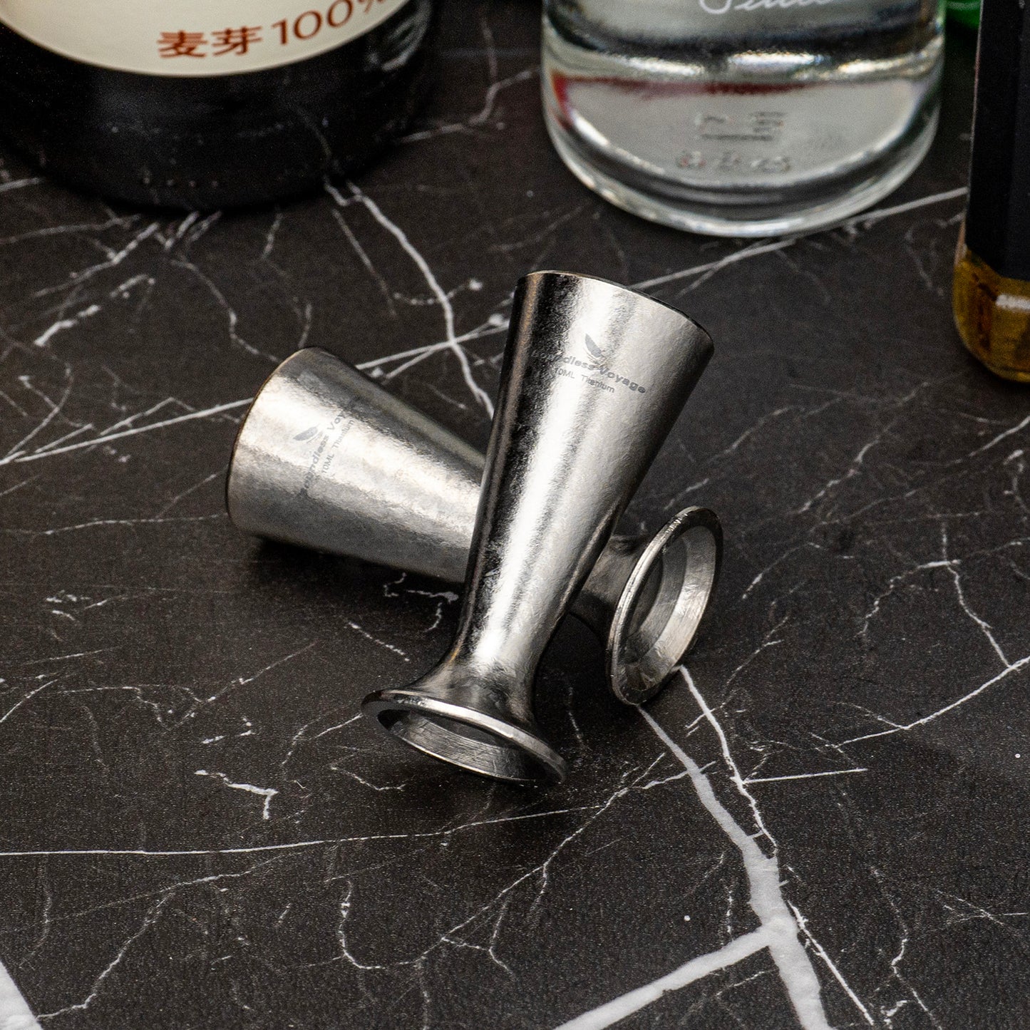 Boundless Voyage Titanium Mini Shot Glass  10ml Ultralight Whiskey  Tequila Cup for Camping Travel  Outdoor Use