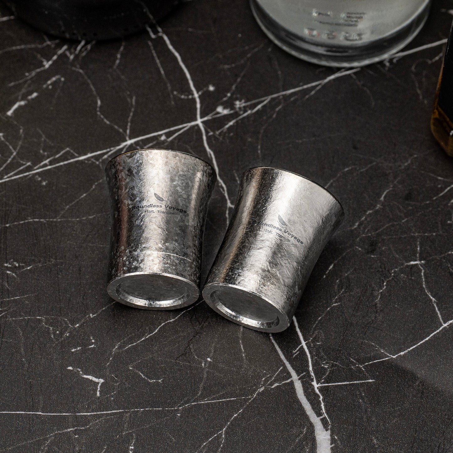 Boundless Voyage 15ml Titanium Mini Shot Glass | Ultralight Pocket Teacup & Whiskey Tasting Cup | Unbreakable & Non-Toxic Spirit Glass for Camping, Hiking & EDC Travel