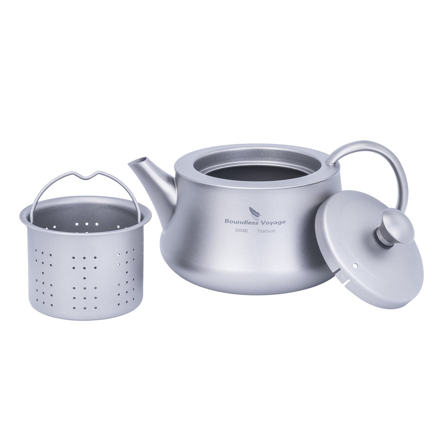Boundless Voyage 300ml TA1 Titanium Mini Kettle – Ultralight Portable Coffee & Tea Pot for Camping, Hiking & Travel