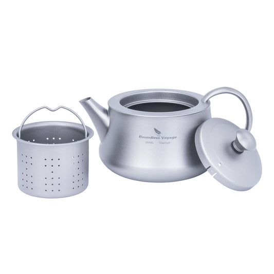 Boundless Voyage 300ml TA1 Titanium Mini Kettle – Ultralight Portable Coffee & Tea Pot for Camping, Hiking & Travel