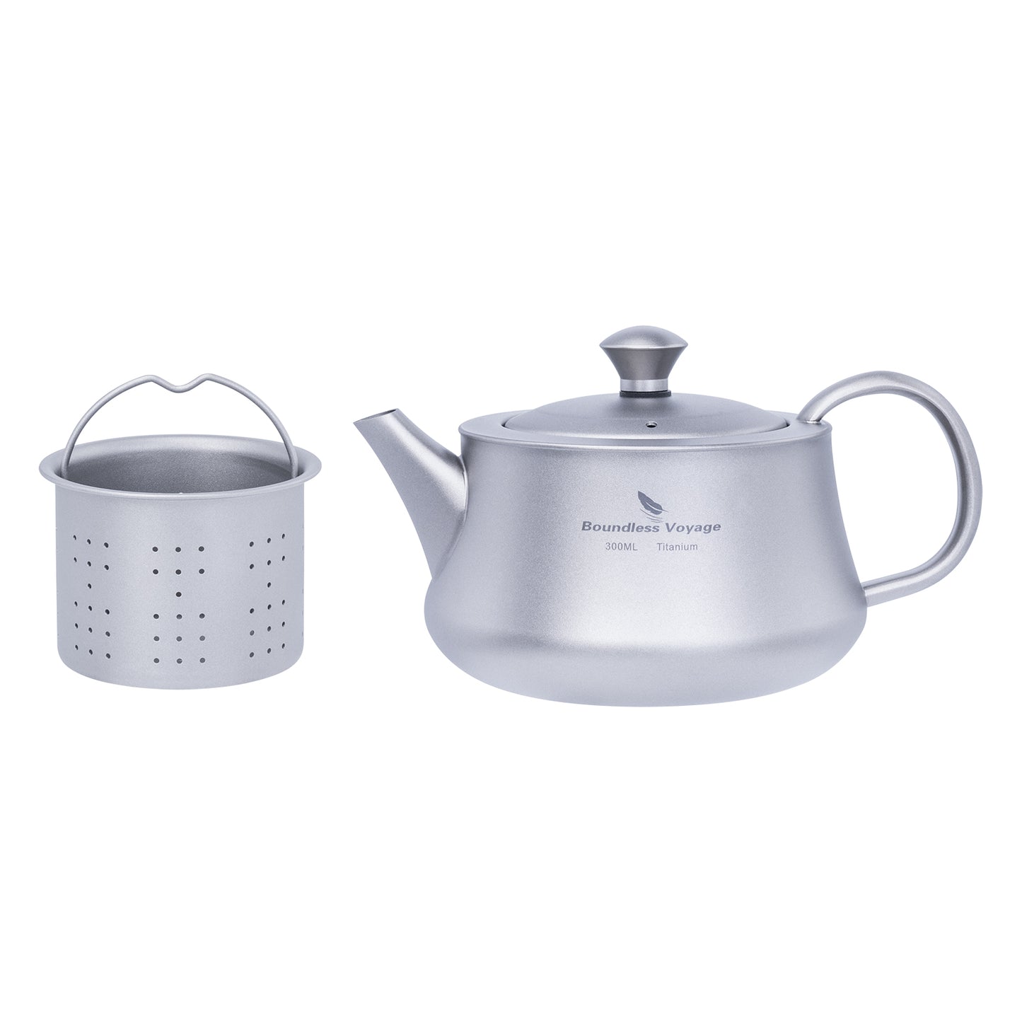 Boundless Voyage 300ml TA1 Titanium Mini Kettle – Ultralight Portable Coffee & Tea Pot for Camping, Hiking & Travel