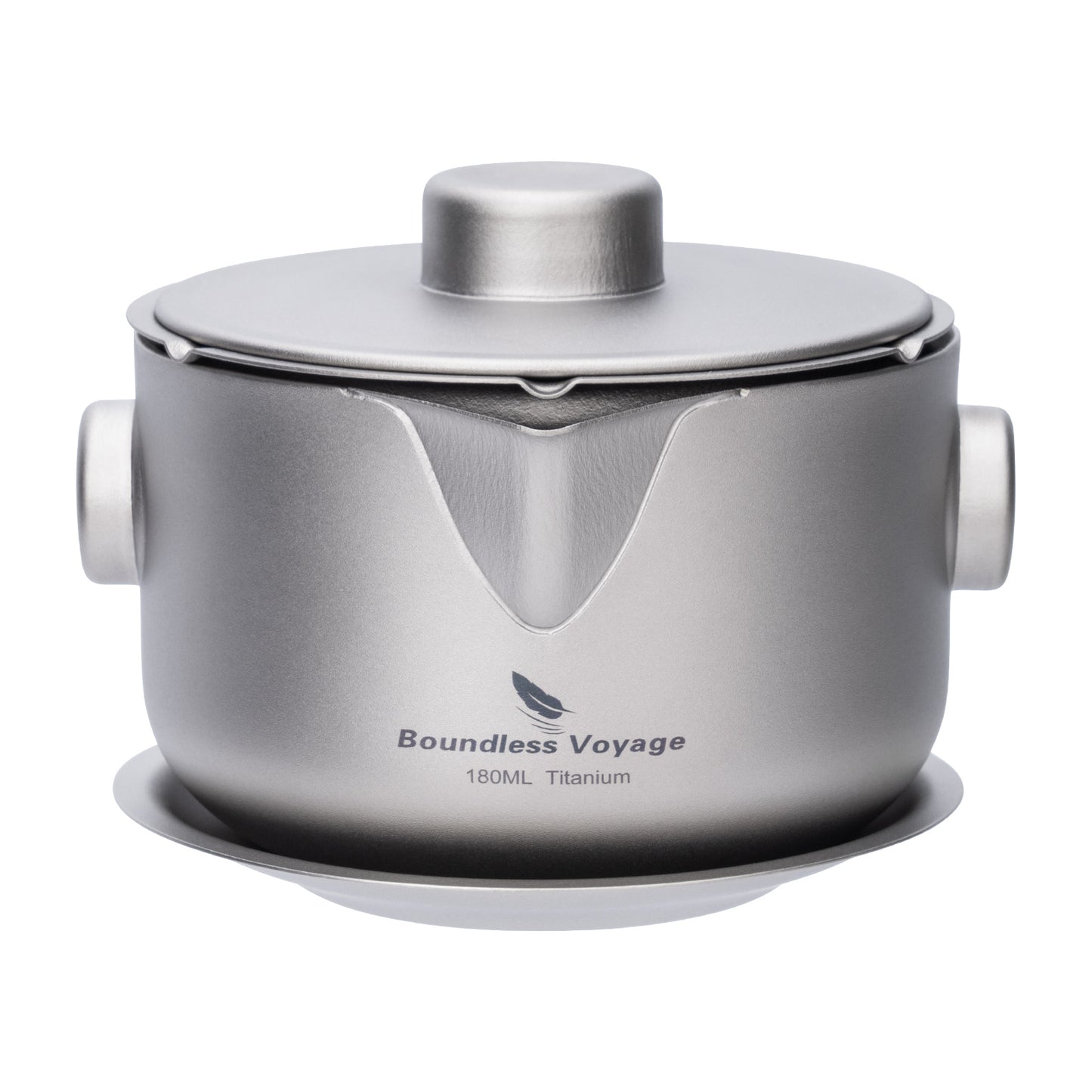Boundless Voyage Titanium Double-Layer Tea Maker with Lid Filter Ultralight Teapot with Double-Walled Anti-scalding Coffee Cup Mug