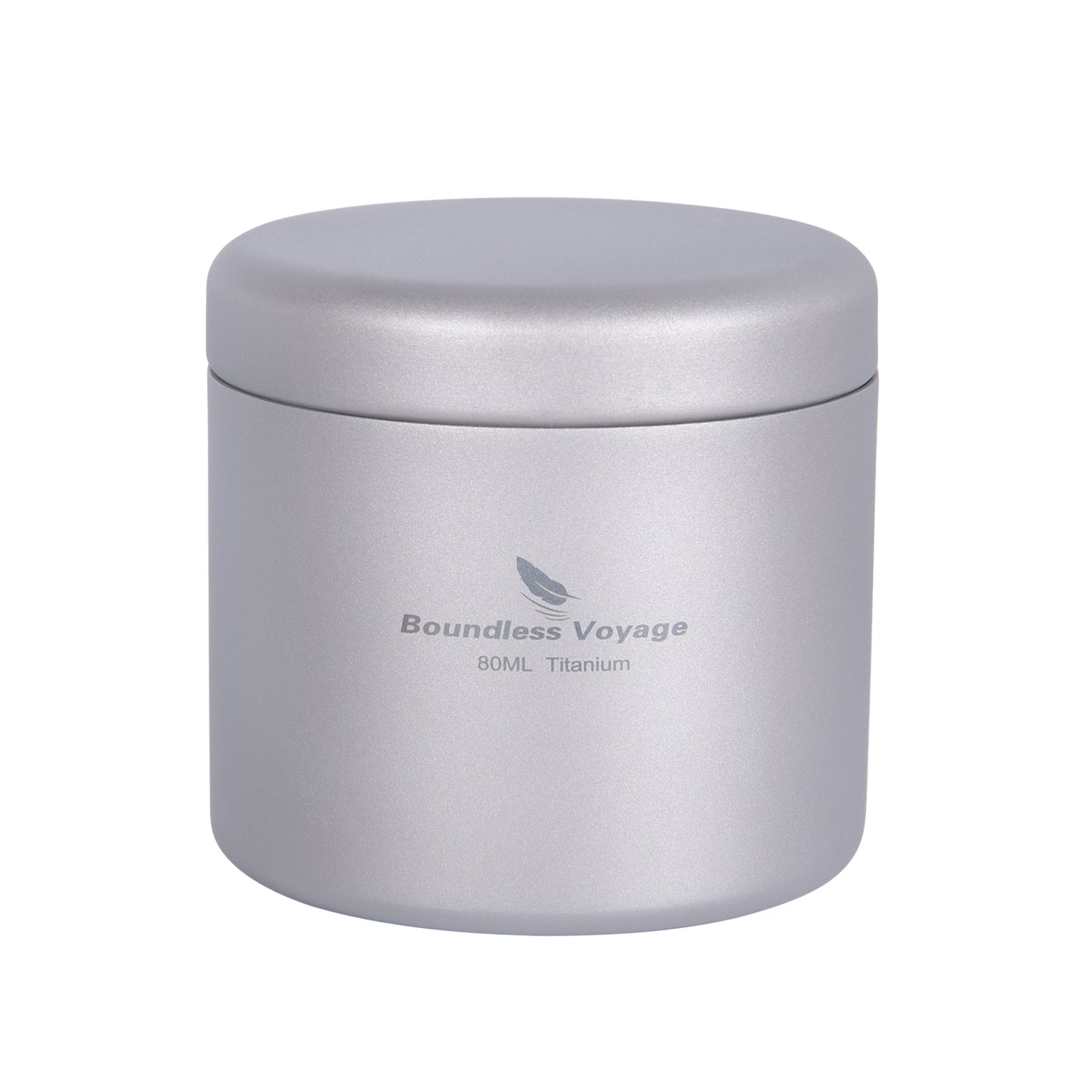 Boundless Voyage 90ml Titanium Tea Storage Canister – Ultralight Travel Tea Tin for Loose Leaf, Coffee Beans & Herbs