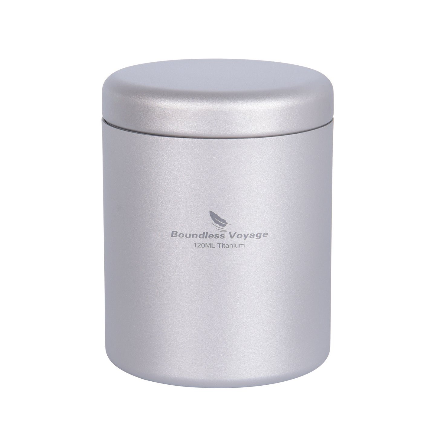 Boundless Voyage 130ml Titanium Tea Storage Canister – Ultralight Travel Tea Tin for Loose Leaf & Herbs
