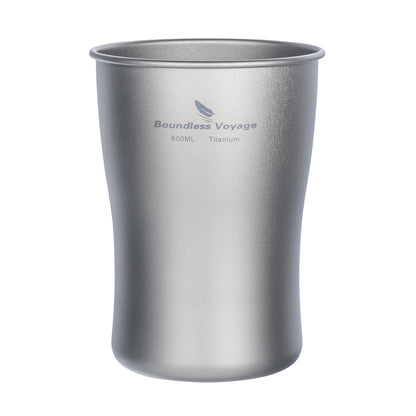 Boundless Voyage Titanium Beer Mugs Ultralight Coffee Tea Juicy Cups for Outdoor Camping Picnic 240ml 380ml 600ml