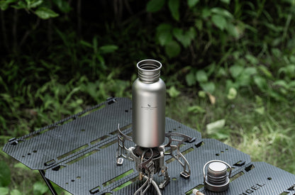 Boundless Voyage Titanium Water Bottle with Lid Wide Mouth Leak-Proof Reusable Sport Drinking Bottle for Camping Hiking Picnic Climbing Running Tea Coffee