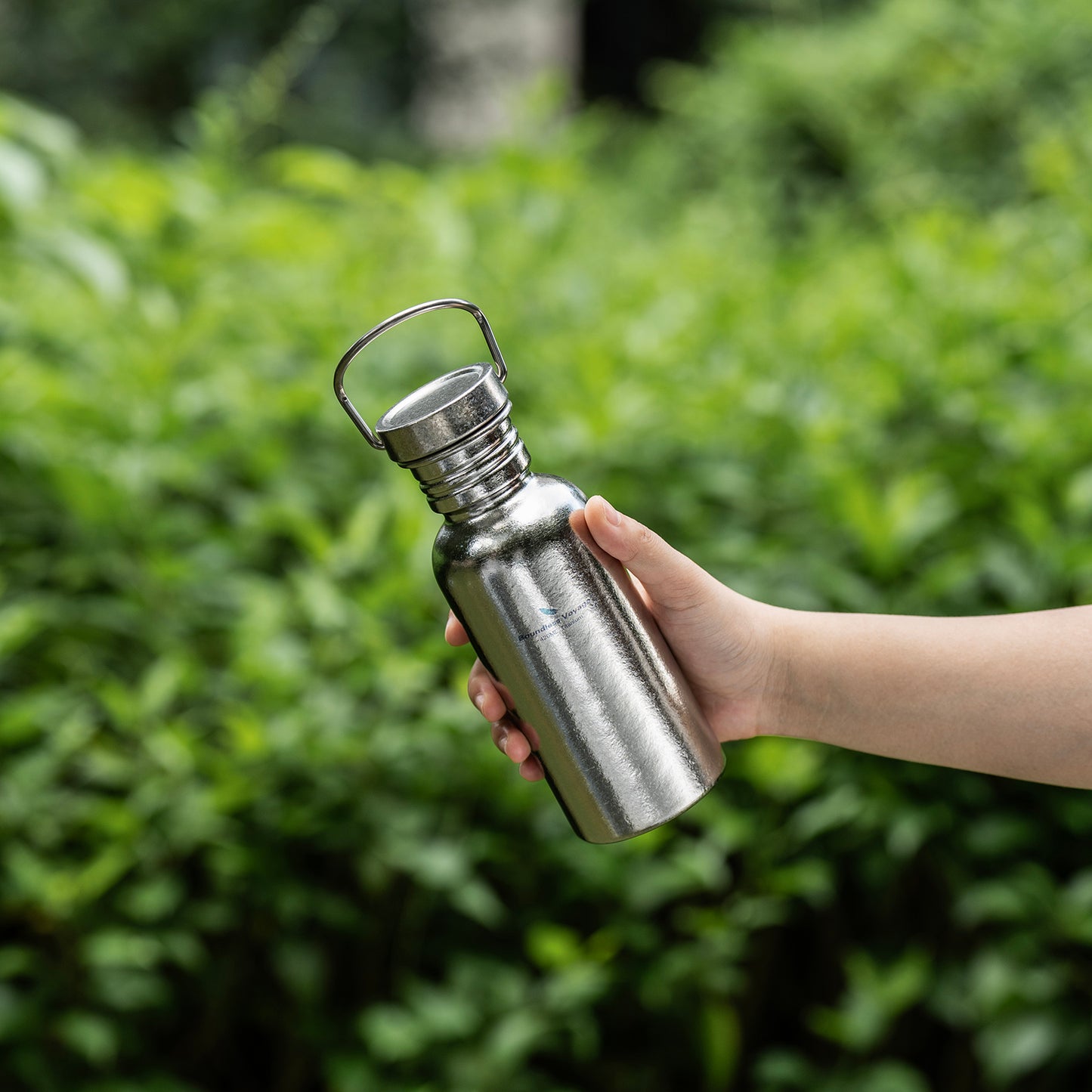 Boundless Voyage Titanium Water Bottle with Lid Wide Mouth Leak-Proof Reusable Sport Drinking Bottle for Camping Hiking Picnic Climbing Running Tea Coffee