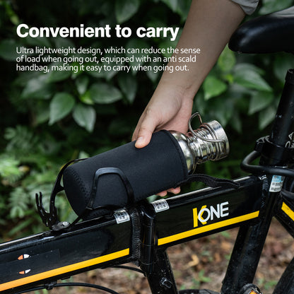 Boundless Voyage Crystal Finish Titanium Water Bottle with Lid – Durable, Leak-Proof & Lightweight for Camping, Hiking, and Travel