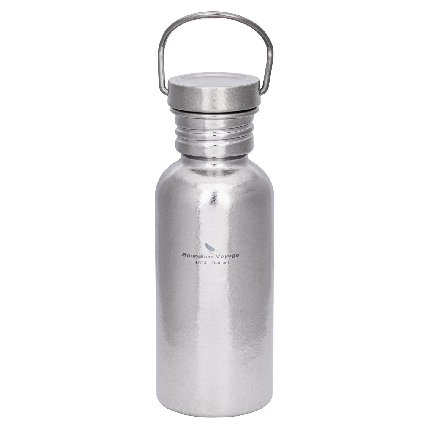 Boundless Voyage Crystal Finish Titanium Water Bottle with Lid – Durable, Leak-Proof & Lightweight for Camping, Hiking, and Travel