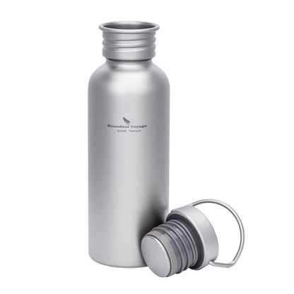 Boundless Voyage Titanium Water Bottle – Ultralight, Leak-Proof & Eco-Friendly Wide Mouth Bottle with Lid for Camping, Hiking & Everyday Use