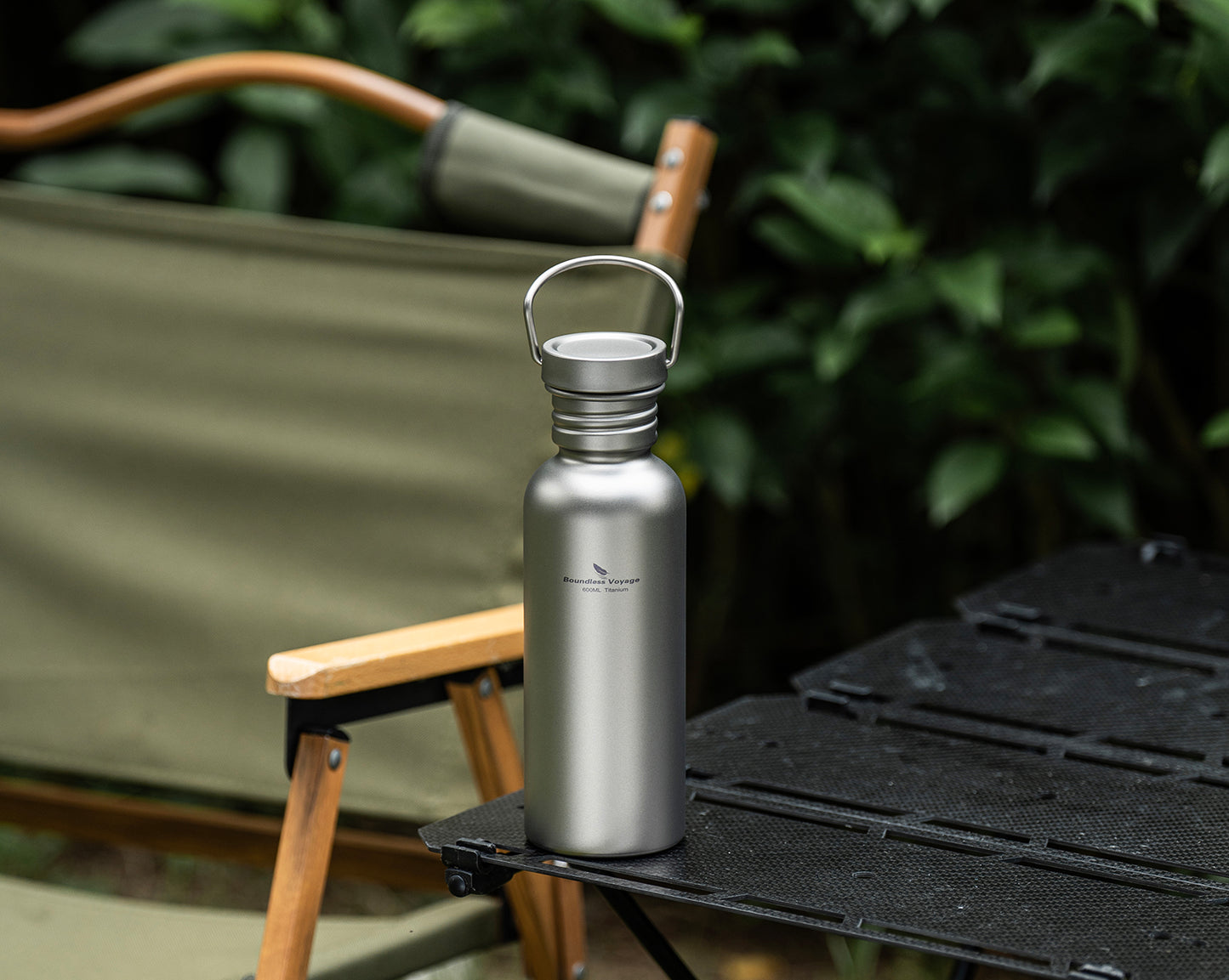 Boundless Voyage Titanium Water Bottle – Ultralight, Leak-Proof & Eco-Friendly Wide Mouth Bottle with Lid for Camping, Hiking & Everyday Use