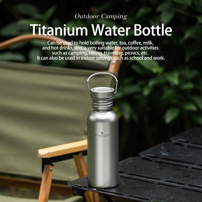 Boundless Voyage Titanium Water Bottle – Ultralight, Leak-Proof & Eco-Friendly Wide Mouth Bottle with Lid for Camping, Hiking & Everyday Use