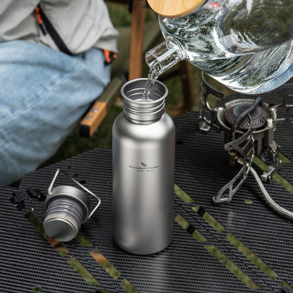 Boundless Voyage Titanium Water Bottle – Ultralight, Leak-Proof & Eco-Friendly Wide Mouth Bottle with Lid for Camping, Hiking & Everyday Use
