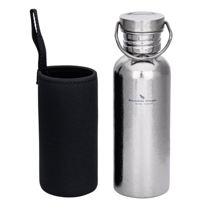Boundless Voyage Crystal Finish Titanium Water Bottle – Ultralight, Corrosion-Resistant, Perfect for Outdoor & Daily Hydration