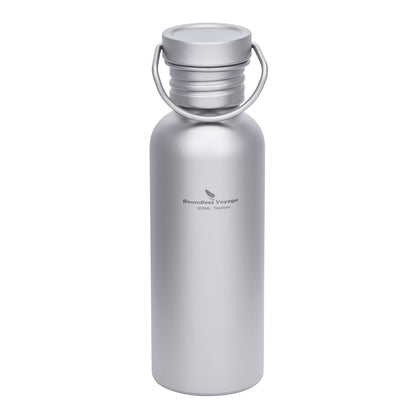 Boundless Voyage Titanium Water Bottle – Ultralight, Leak-Proof & Eco-Friendly Wide Mouth Bottle with Lid for Camping, Hiking & Everyday Use