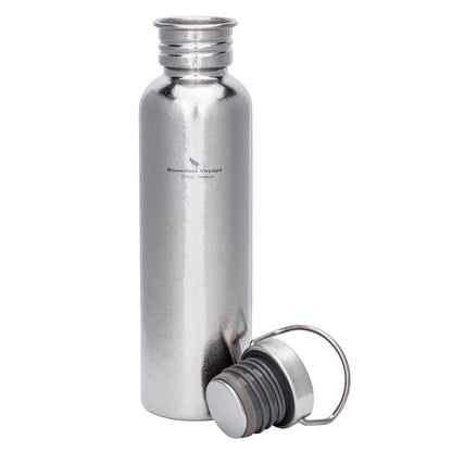 Boundless Voyage 750ml Crystal Finish Titanium Water Bottle with Lid – Wide Mouth, Ultralight, Leak-Proof & Durable for Camping, Hiking & Travel