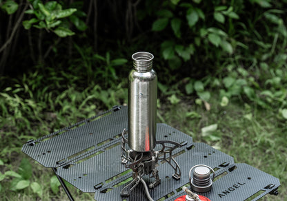 Boundless Voyage 750ml Crystal Finish Titanium Water Bottle with Lid – Wide Mouth, Ultralight, Leak-Proof & Durable for Camping, Hiking & Travel