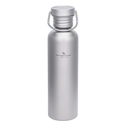 Boundless Voyage 750ml Titanium Water Bottle with Lid | Wide Mouth Leak-Proof Reusable Sports Bottle for Camping, Hiking, Climbing & Outdoor Travel