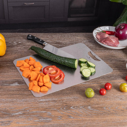 Boundless Voyage TA1 Titanium Chopping Board | Lightweight Multifunctional Metal Cutting Board with Hanging Hole for Camping, Kitchen & Outdoor Cooking