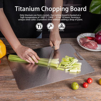 Boundless Voyage Pure Titanium Cutting Board – Ultralight, Durable & Multi-Purpose Chopping Board for Camping, Kitchen & Outdoor Use