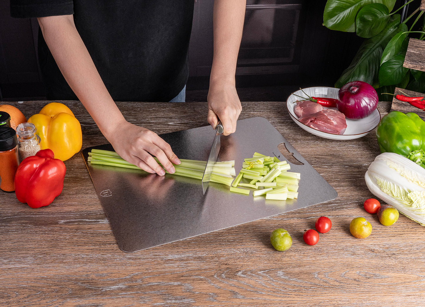 Boundless Voyage Pure Titanium Cutting Board – Ultralight, Durable & Multi-Purpose Chopping Board for Camping, Kitchen & Outdoor Use