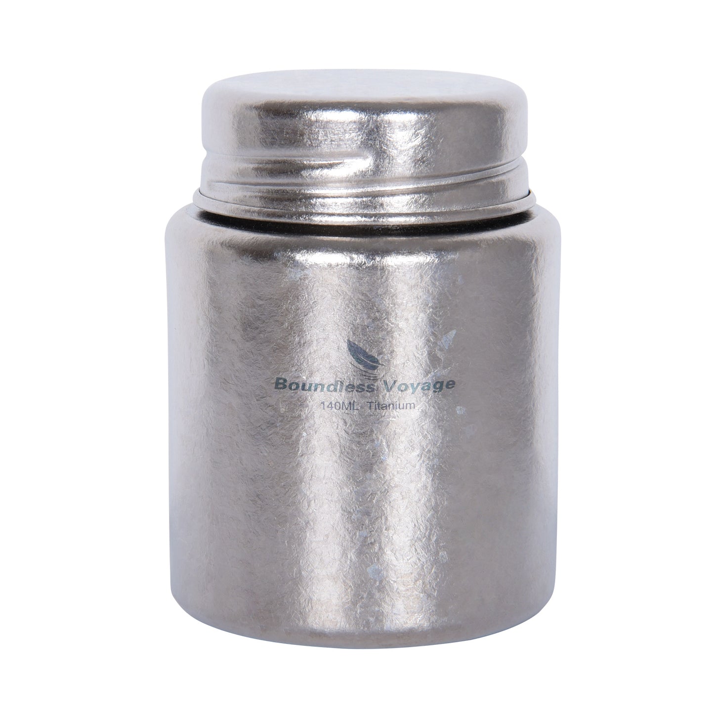 Boundless Voage Silver Titanium Tea Canister Mini Tea Canister Ultralight Portable Tin Can Tea Coffee Spice Canister Colored Ice Flower Craft Tin Storage Container