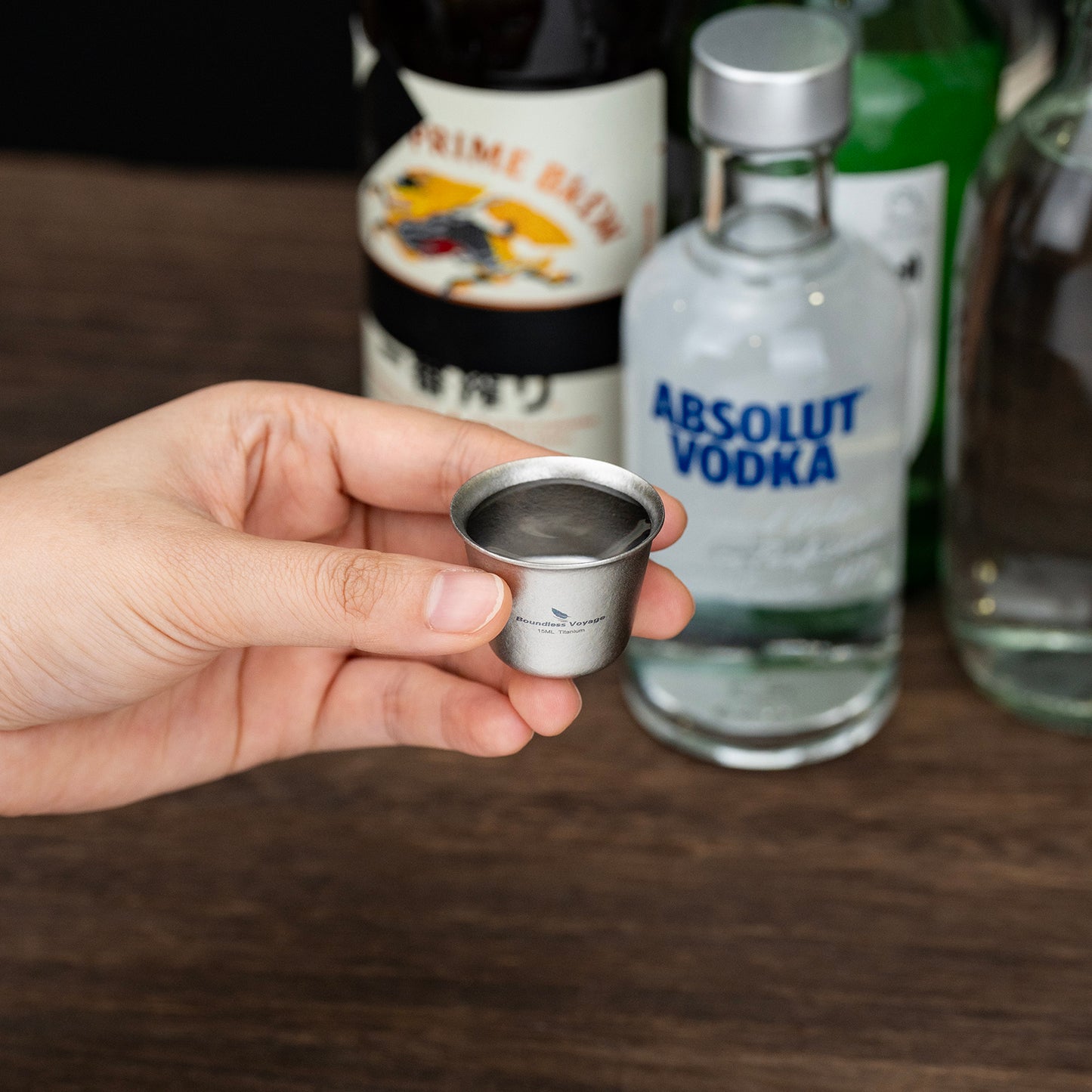 Boundless Voyage Ultralight Titanium Mini Cup | Portable Teacup & Whiskey Shot Glass | Small Metal Espresso Cup for Camping, Hiking & Home Use | BPA-Free & Healthy Drinkware
