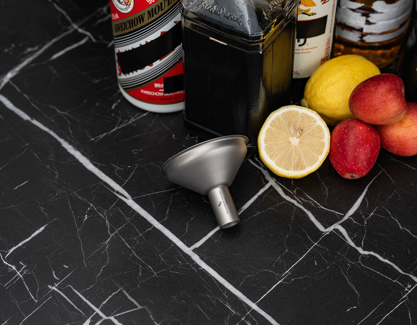 Boundless Voyage Titanium Funnel – Lightweight No-Spill Refilling Tool for Kitchen, Bar & Camping